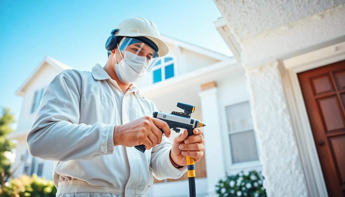 Efficient spray foam removal West Sussex by a skilled technician in a home setting.
