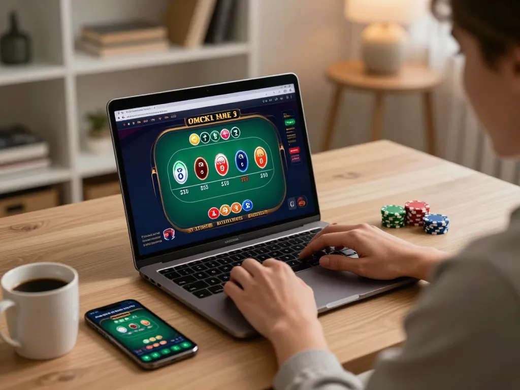 Engaging online gaming session at nhà cái au88 with poker interface and strategic betting setup.