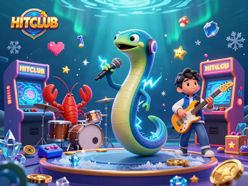 Join the action at HITCLUB as the electric eel DJ entertains in an underwater casino.