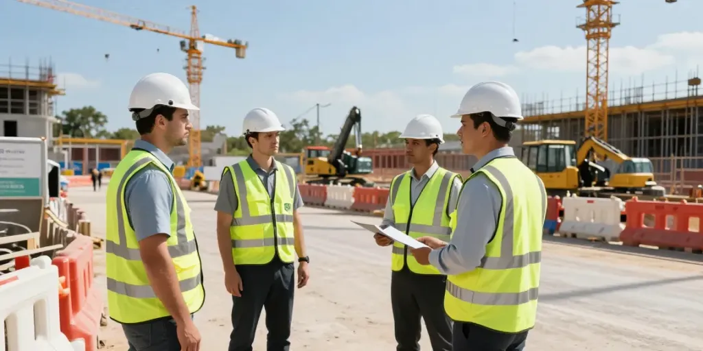Construction Site Security services being provided by a trusted local provider at a building site.