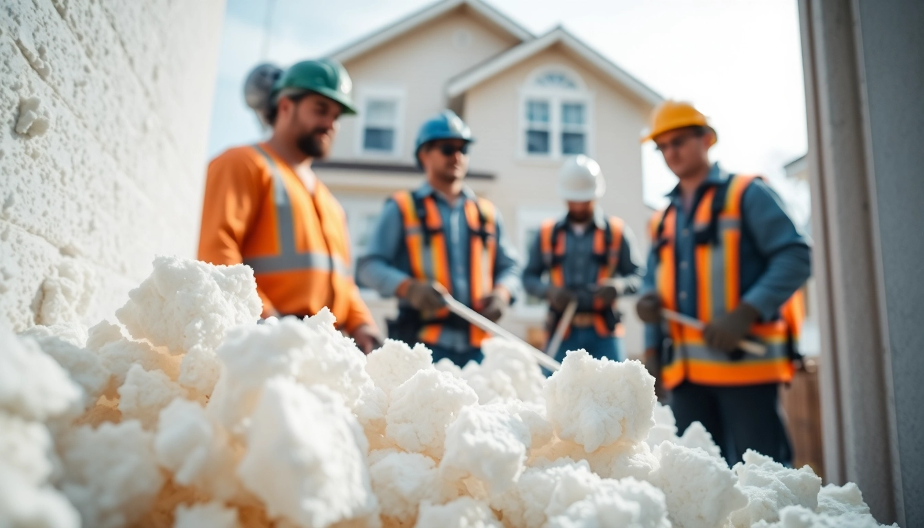 Workers executing a spray foam removal service to ensure a clean and safe environment.
