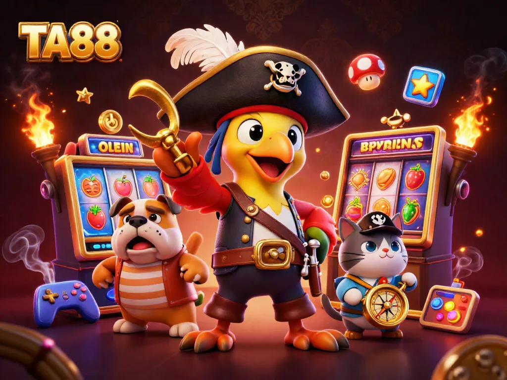 Experience exciting gaming at TA88 with vibrant slot machines and charismatic characters.