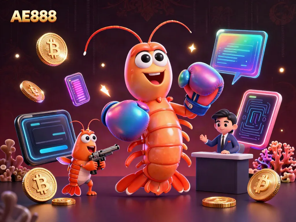 Engage with AE888's thrilling casino experience featuring dynamic gaming elements and playful characters.