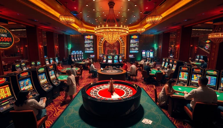 Experience the thrill of winning at thabet88 casino with vibrant gaming tables and exciting slot machines.