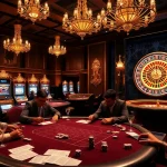 High-stakes poker players engaging in intense strategy at KJC casino.