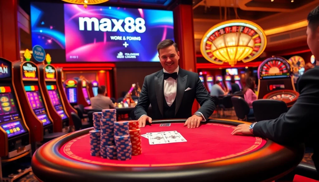 Experience max88 fun with exciting casino games, vibrant slots, and engaging dealers.