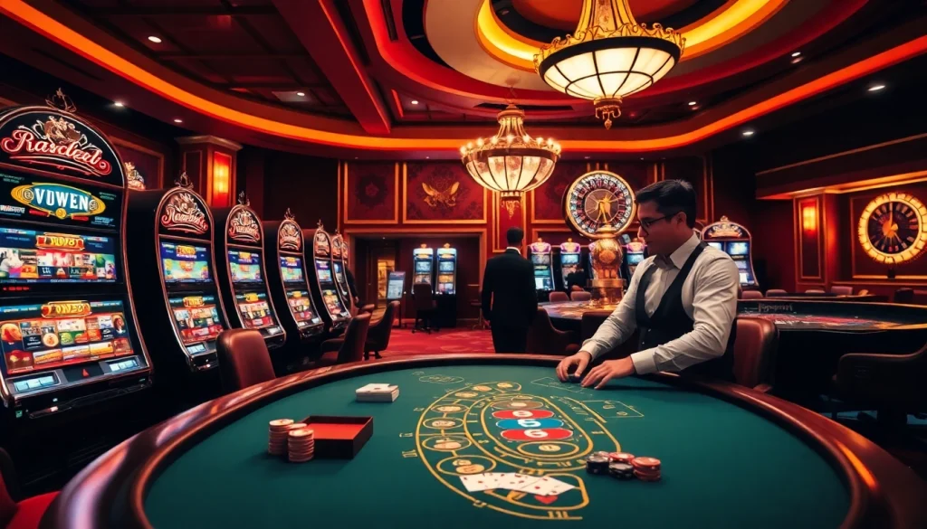 Experience the excitement of Vipwin with engaging players at a luxurious casino table.
