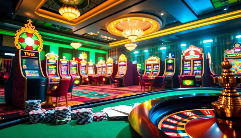 Experience the thrill of gambling at nhà cái 9WIN with vibrant casino tables and exciting games.