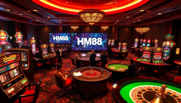 Experience thrilling gameplay at HM88 with elegant casino tables and vibrant slots.
