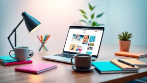 Engaging digital workspace showcasing creativity for blogslabs.xyz.