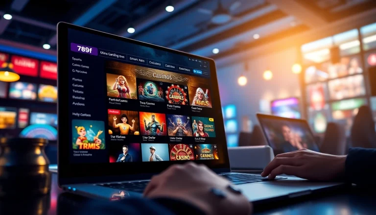 Engaging online gaming interface showcasing 789f with vibrant game options and sleek design.