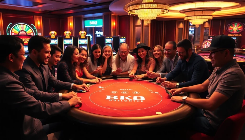 Experience thrilling gameplay at BK8's professional casino, featuring poker and vibrant slot machines.