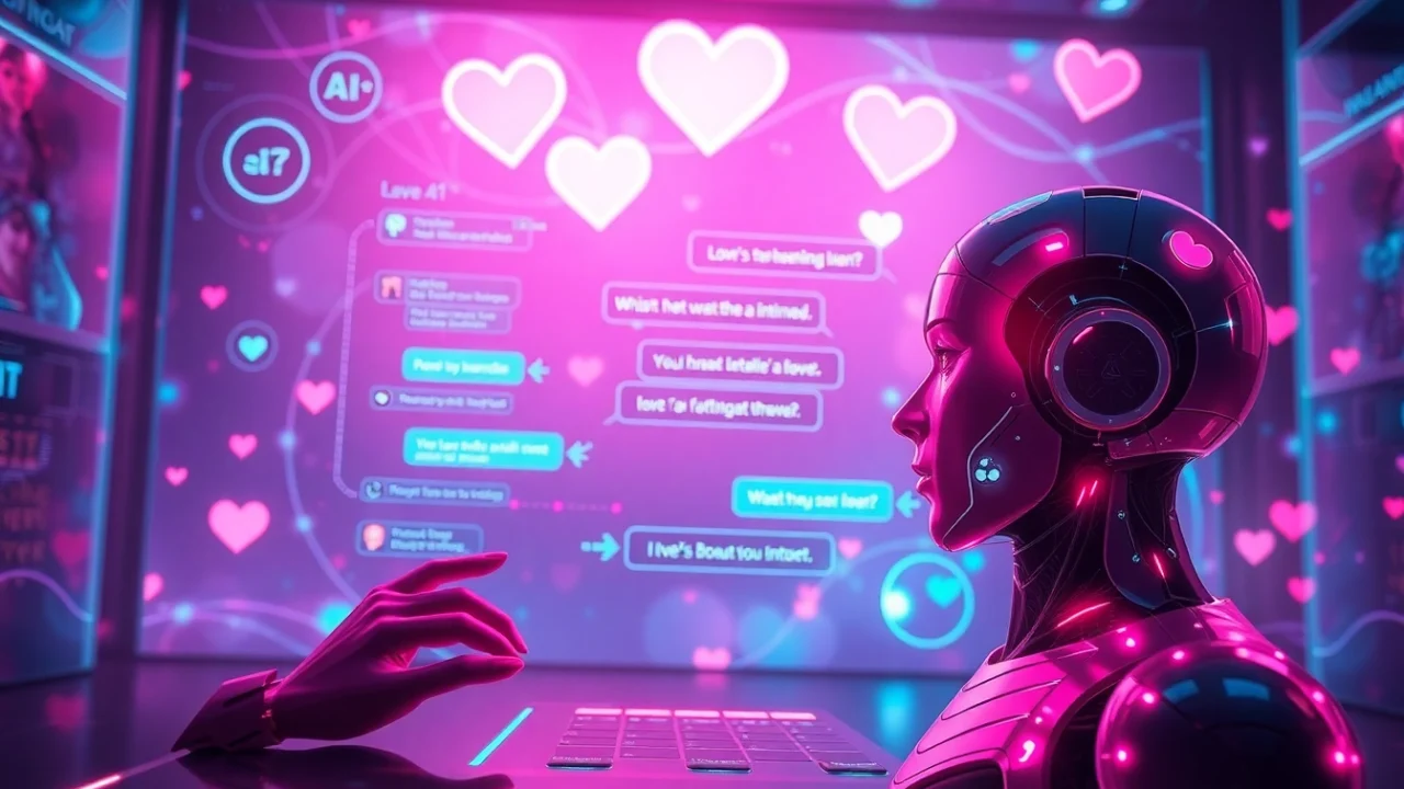 Engaging AI sex chat interface with vibrant colors and modern design.