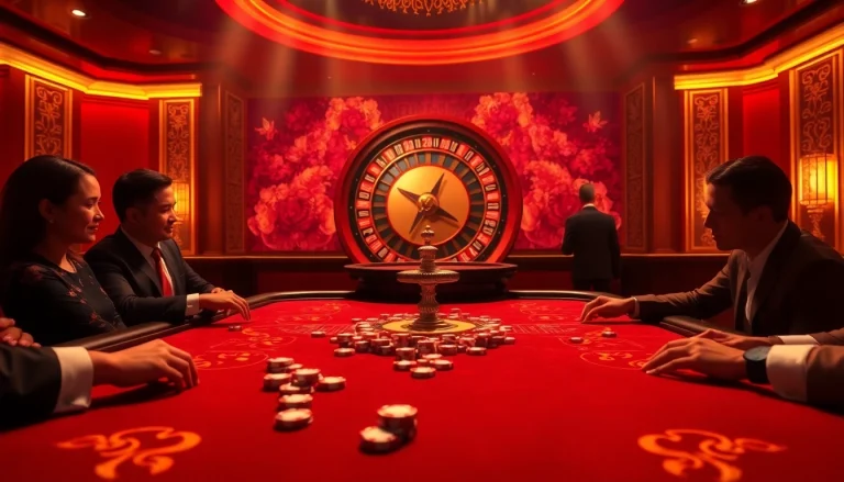 Experience the thrill of playing at 11win68 with a vibrant casino table scene featuring poker and roulette.