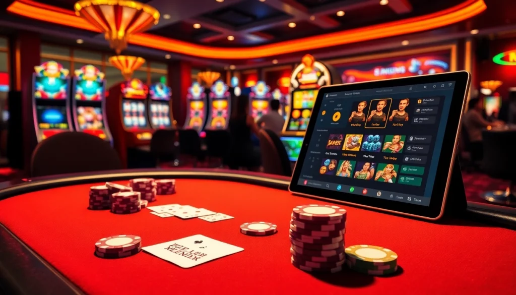 S8 gaming scene featuring vibrant casino tables, cards, and modern betting interfaces.
