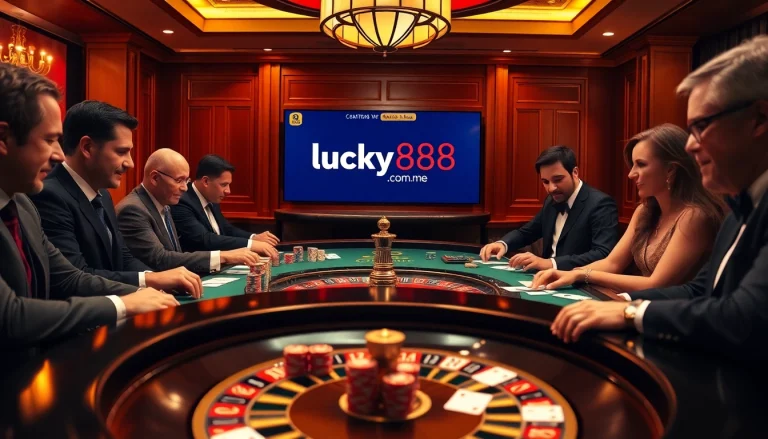 Exciting casino action at lucky88com.me featuring high-stakes roulette and engaged players.