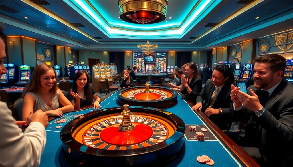 Playing at https://xx88.se.net/ casino table with chips and cards, surrounded by luxury.