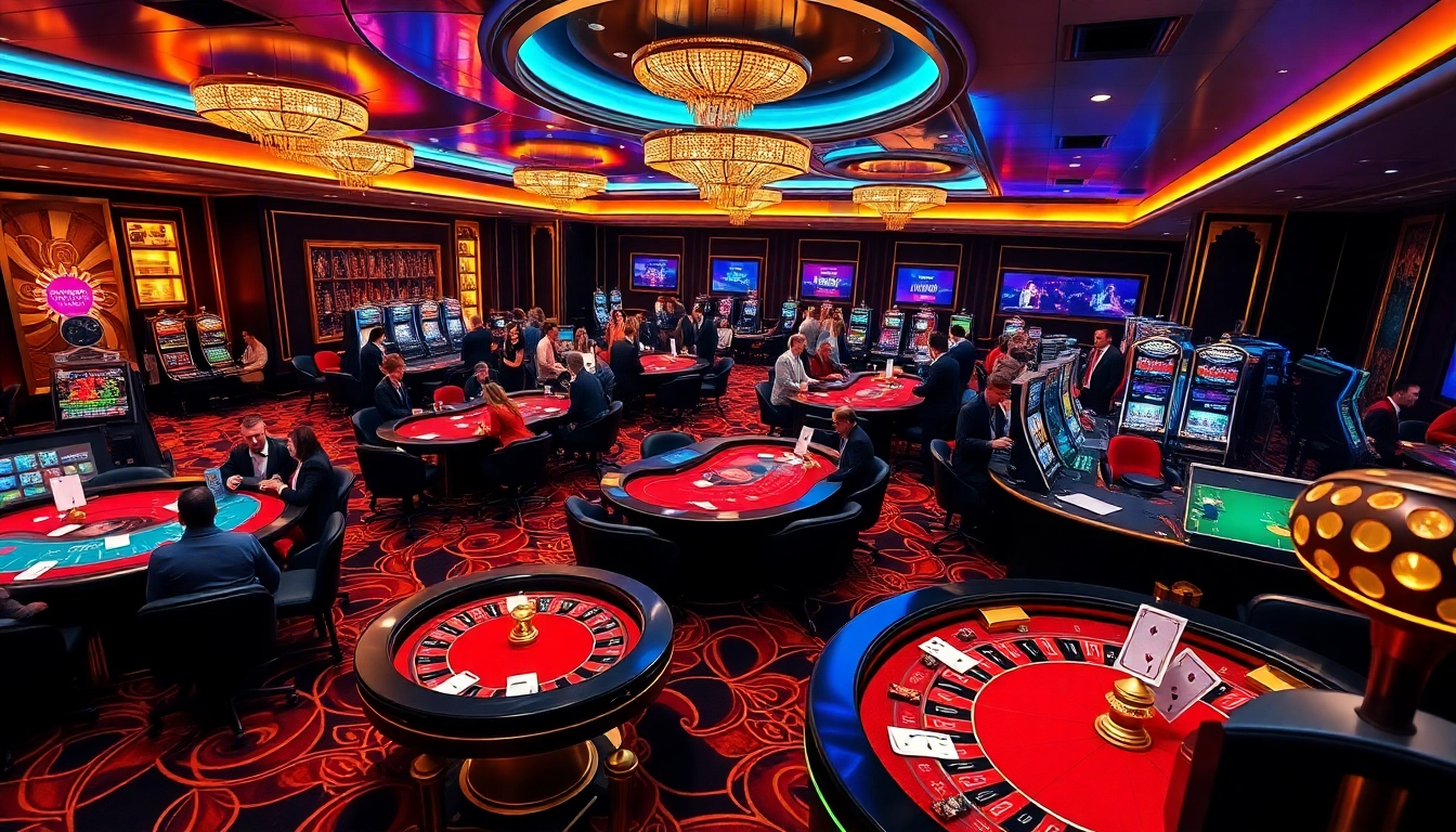 Experience the thrill of hay.win with stunning casino visuals featuring poker tables and roulette wheels.