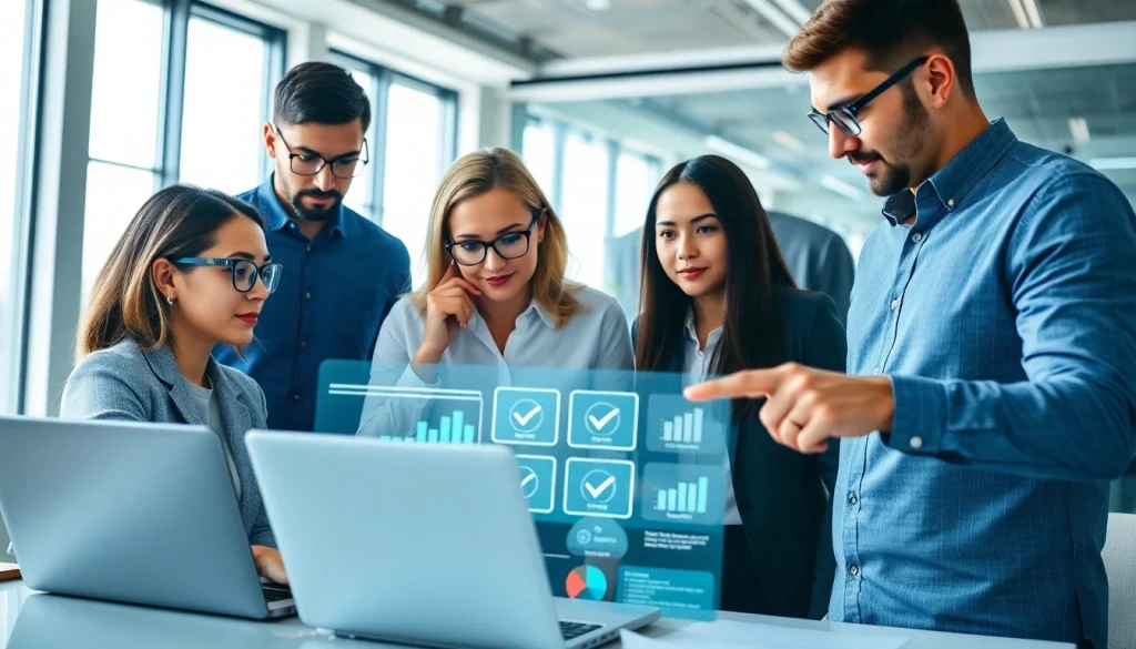 Conducting effective background checks in a modern office environment with a collaborative team.