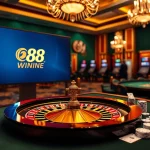 Experience the excitement of 68WIN's gaming with vibrant poker tables and online betting excitement.