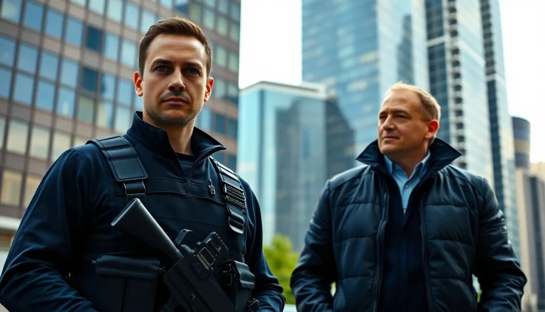 Hire bodyguard ensuring safety for a high-profile client in a bustling city.
