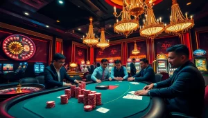 Experience thrilling gameplay at https://urr88.com/ with glamorous poker tables and engaging bets.