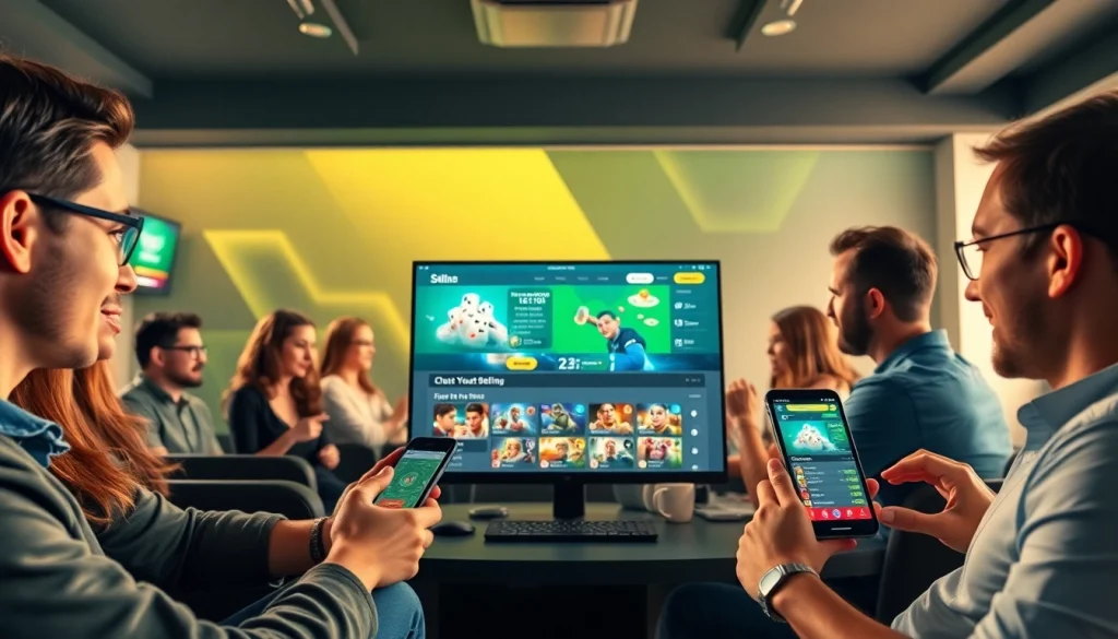 An engaging online betting platform interface with diverse players enjoying various games, showcasing the keyword 559X.