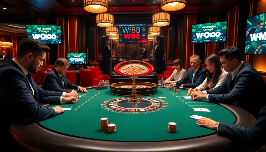 Engage in a thrilling poker game while exploring đăng ký w88 at a luxurious casino.
