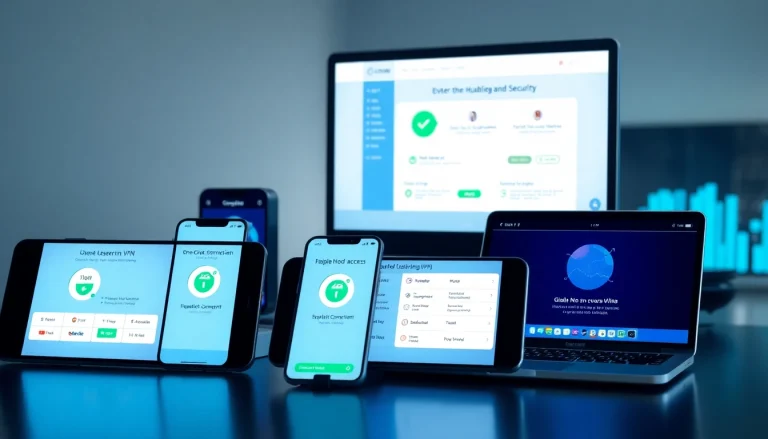设备上展示全球内容访问与速度的快连官网界面