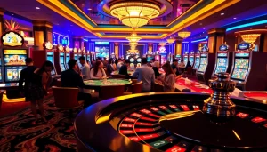 Experience the excitement of gaming at trang chủ PS99 with vibrant casino tables and slot machines.