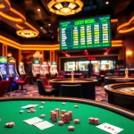 Experience the excitement of luckywin kenya with vibrant casino tables and thrilling game elements.