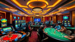 Engaging players at the vibrant trang chủ xin88 online casino, showcasing exciting games and luxury.