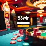 Experience the thrill of gambling with an inviting 58win login interface at a luxurious online casino.