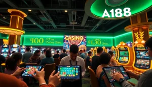 A188 online casino gaming platform showcasing immersive experiences for players.