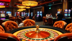 Experience the thrill of gambling with 22jl in a luxurious casino environment featuring poker games and slots.
