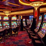 Players enjoy colorful slot machines at SLOTS8 casino, experiencing thrilling gameplay.