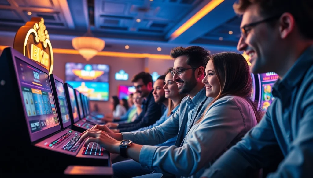 Dynamic online gaming experience at bk860s.com showcasing diverse players enjoying sports betting and casino games.