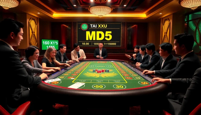 Tài xỉu md5 game table showcasing vibrant dice and dynamic betting excitement.