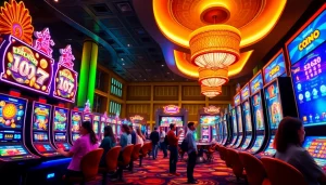 Nohu90 immersive gaming experience with vibrant slots and dynamic players.