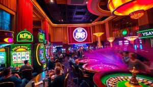 Players engaging with the KP 88 slot machine in a vibrant casino setting.