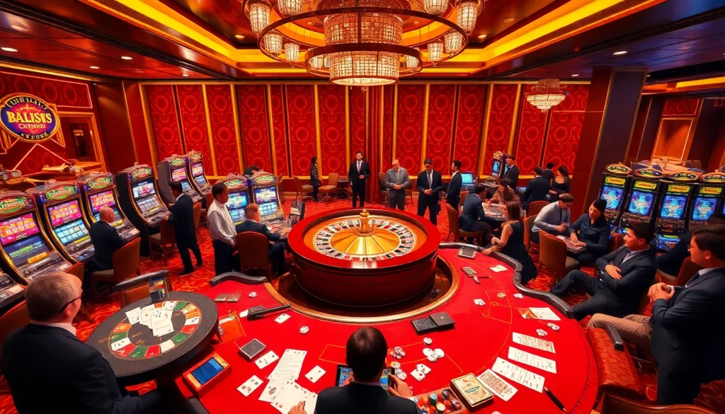 Play thrilling games at BL555 with interactive casino tables and vibrant slot machines.