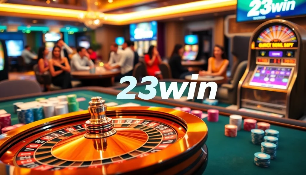 Experience the thrill of 23win with vibrant casino tables featuring exciting games.