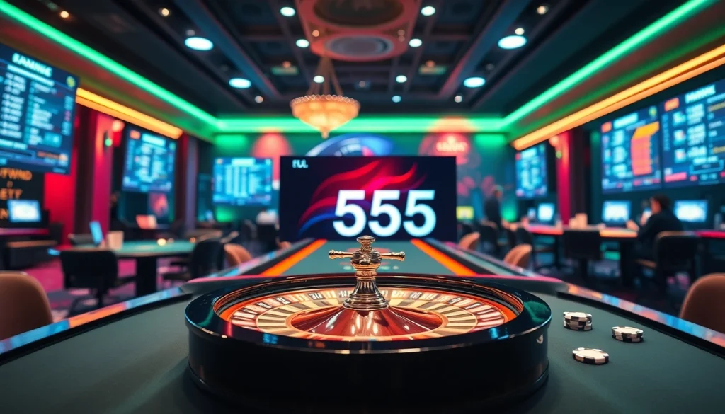 Engaging interactive casino experience at BL555 featuring roulette and poker