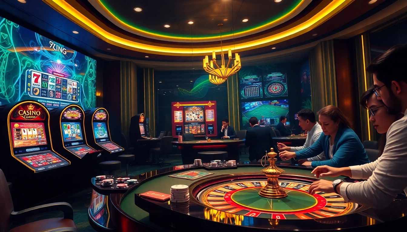 Engage with the thrilling excitement of 79King in a luxurious online casino setting featuring vibrant games.