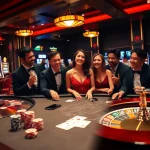Experience the exhilarating world of KUBET77 with immersive casino gaming featuring poker tables and slot machines.