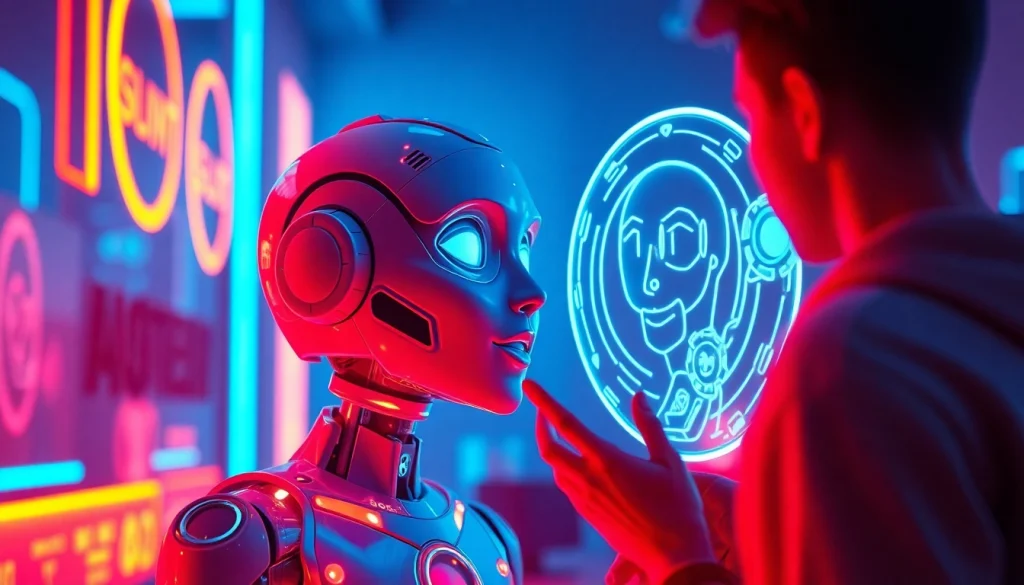 Spicy AI interaction showcasing a vibrant chatbot interface and engaging character.