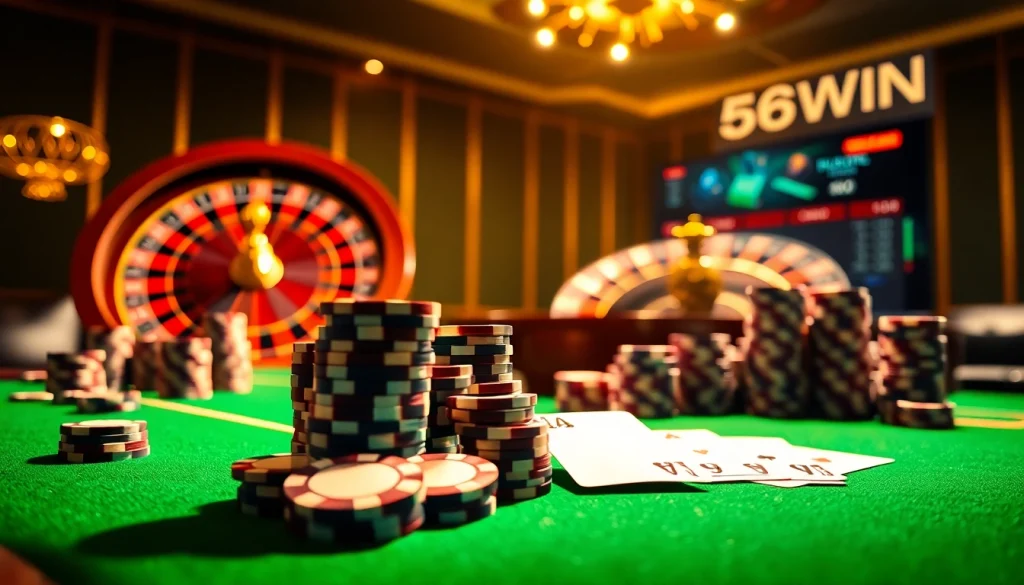 Experience the thrill of winning with lively gaming action at 56WIN casino.