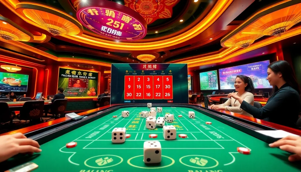 Tài Xỉu MD5 exciting online game setup with immersive visuals showcasing players and colorful betting.
