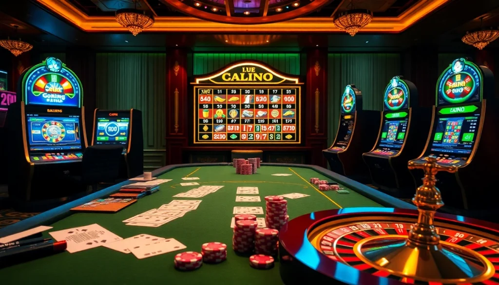Tác giả Trần Chinh analyzes gambling strategies at a vibrant casino table, showcasing casino excitement.
