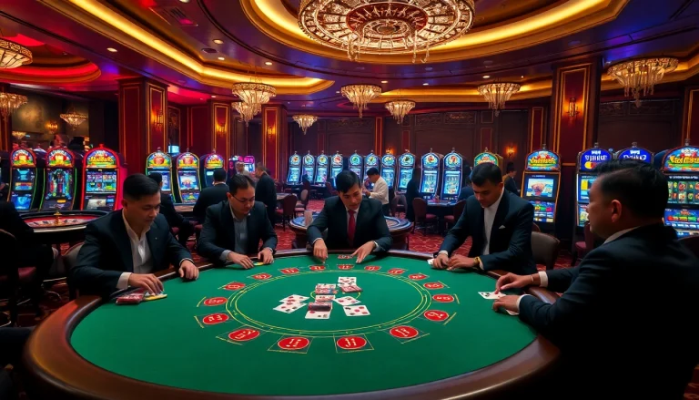 Experience the thrill of high-stakes poker at https://88vv.jpn.com/ inside a luxurious casino.